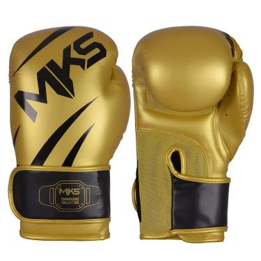 Imagem de Luva De Boxe Muay Thai Kickboxing Champion V3 Dourado e Preto Mks Combat-Unissex