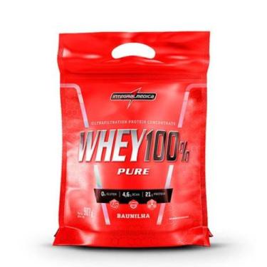 Imagem de whey 100%  pure integralmedica 907g -refil- Baunilha