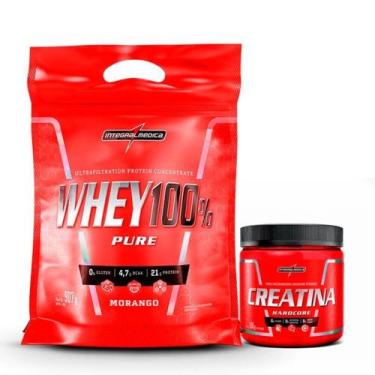 Imagem de Kit Whey Protein 100% 900g Creatina Monohidratada 300g - Integralmedic
