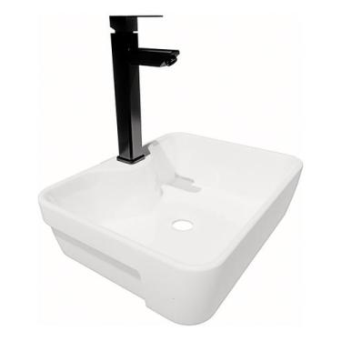 Imagem de Kit Cuba Semi Encaixe Sicília e Torneira Monocomando Alta Adda Preta -