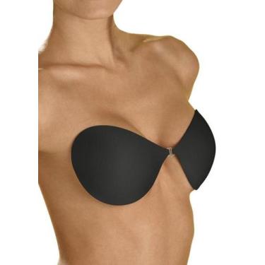 Imagem de Sutiã invisível adesivo bojo push up levanta seios Loba - Lupo, Preto,