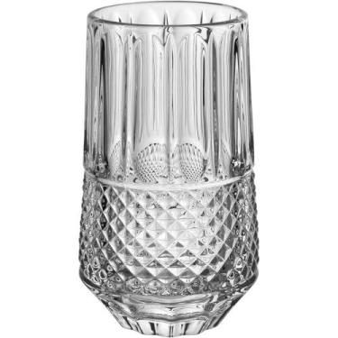 Imagem de KIT 6 PEÇAS COPO ALTO HOME&CO LAPIDADO VIDRO 360ml 14x8x8cm TRANSPAREN