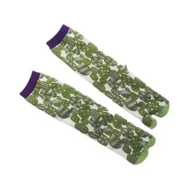 Imagem de Meias De Algodão Penteado Coloridas Com Desenhos Animados Para Mulhere