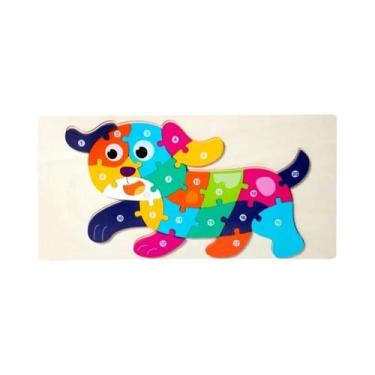 Imagem de Quebra-Cabeça 3D De Madeira De Animais Grandes Para Crianças, Jogo De 