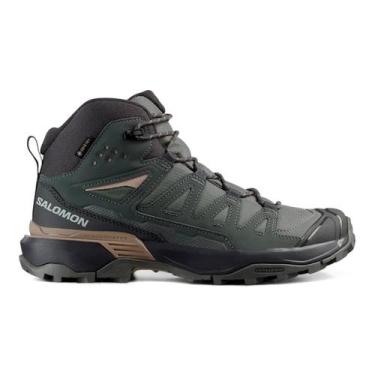 Imagem de Bota Salomon X Ultra 360 Mid GTX Feminina, 36, Verde, Preto