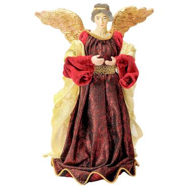Imagem de Estátua Estatueta Decorativa Seda Anjo Vinho Arcanjo 25cm