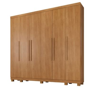 Imagem de Guarda Roupa Casal Miami 6 Portas 6 Gavetas MDP Cinamomo Benetil Móveis