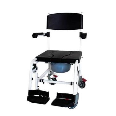 Imagem de Cadeira de Banho Higienização Para Idoso Transferência Rodas Antiderra