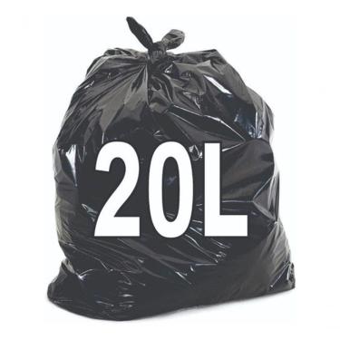 Imagem de Saco para Lixo Saco de Lixo 20 Litros Resistente Preto 20L 100 Unidades Higipack