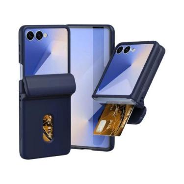 Imagem de Capa Carteira Samsung Galaxy Z Flip Com Suporte Para Cartões E Proteçã