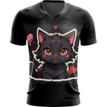 Imagem de Camiseta Gola V Dia dos Namorados Gatinho 10 - Puma, P