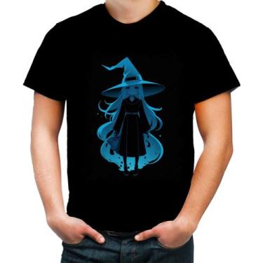 Imagem de Camiseta Colorida Bruxa Halloween Azul Festa 7 - Kasubeck Store, INF 1