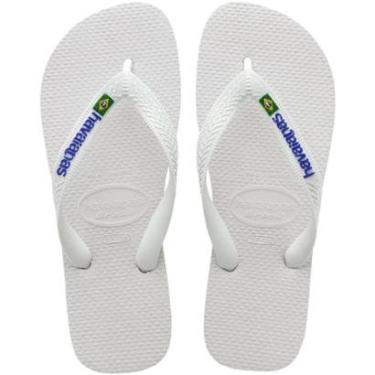 Imagem de Chinelo Infantil Menino Havaianas Brasil Logo Branco-Masculino