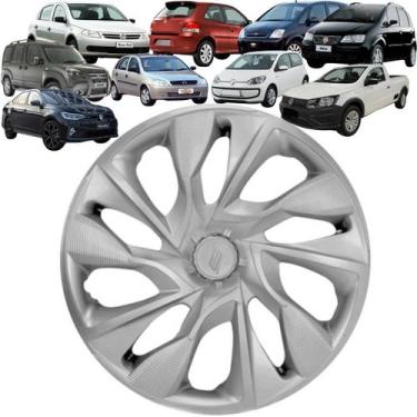 Imagem de 1 Calota Esportiva Modelo DS4 Aro 15 Polegadas Prata Universal Elitte 