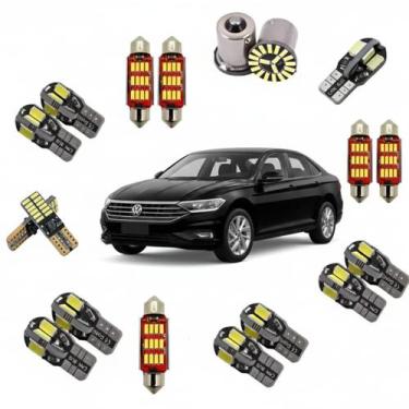 Imagem de Kit Lâmpadas Internas Led Canbus Jetta 2014 2015 2016 2017 T10 Branco 