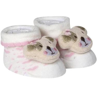 Imagem de Meia Pantufa Divertida Menina Bebê Recém Nascido Saída Maternidade Enx