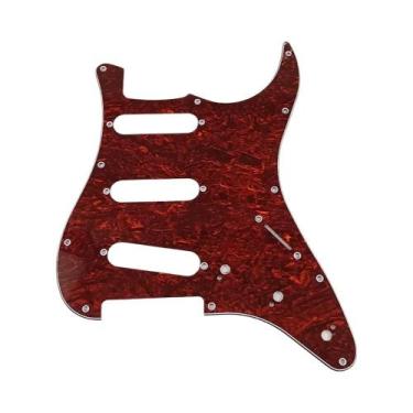 Imagem de Protetor De Guitarra Multicolorido Com 11 Furos SSS E Parafusos Para G