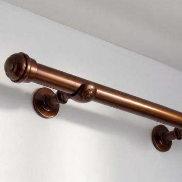 Imagem de Kit Varão para Cortina 19mm com Ponteiras  Bastão para Cortina Simples