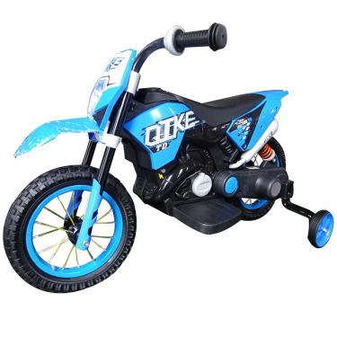 Moto Eletrica Infantil Moto Cross Azul Homeplay em Promoção na Americanas