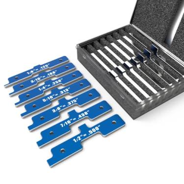 Imagem de Yiranok Conjunto de medidor de altura do bloco de configuração - Barras de montagem de mesa de fresadora de alumínio de precisão - 7 peças acessórios de serra de mesa ferramentas para marcenaria -