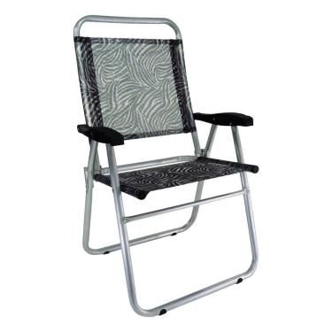 Imagem de Cadeira Alumínio Reforçada Cancun Plus Colors Zebra Zaka 120 KG