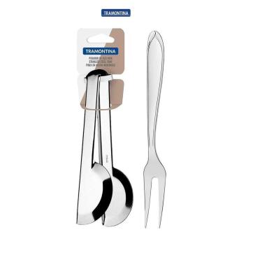Imagem de Kit Churrasco em Aço Inox Laguna 2 peças Garfo e Pegador Tramontina