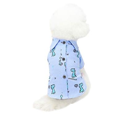 Imagem de Camisa para animais de estimação camiseta com botões de lapela colete para cães camiseta para cães roupas de duas pernas roupas para animais de estimação respirável roupas para animais de estimação