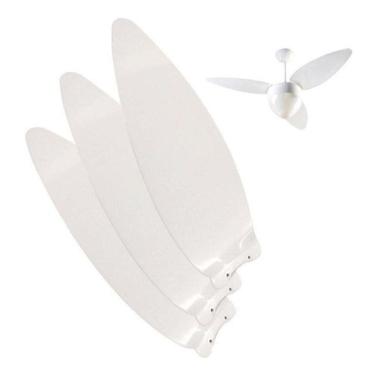 Imagem de 3 Hélice Pá Plástica Branca Ventilador Teto Ventisol Aires