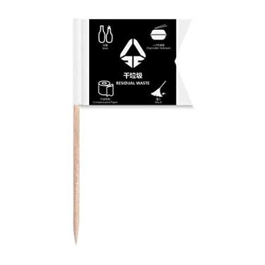 Imagem de Bandeiras de palito de lixo seco para classificação de lixo, marcadores de rotulagem para bolo de festa, comida e queijos