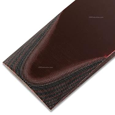 Imagem de EZSMITH Folha de fabricação de cabo G10 - Tijolo/Preto) - (3 x 12 x 0,250) - (Feito nos EUA) - (para punhos de arma e balanças de cabo de faca)