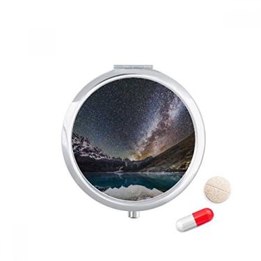 Imagem de Caixa de comprimidos Glacier Lake Note Stars com estampa de galáxia, caixa de armazenamento de remédios