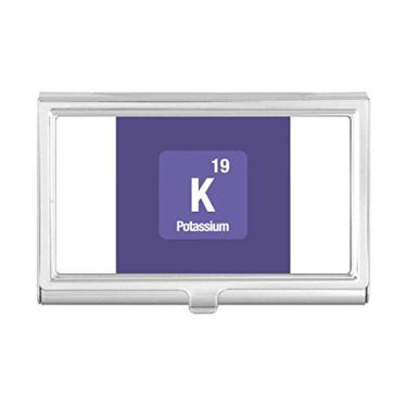 Imagem de K Potássio Elemento Químico Porta-Cartão de Visita Caixa Carteira de Bolso