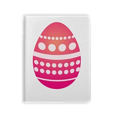 Imagem de Agenda de capa macia para caderno de ovos com manchas rosas Festival da Religião da Páscoa