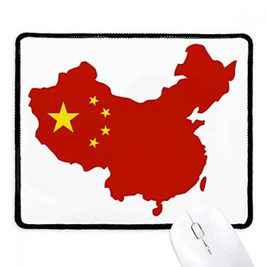 Imagem de Feito na China Mapa Bandeira Nacional Mousepad Borda Costurada Tapete Borracha Gaming Pad