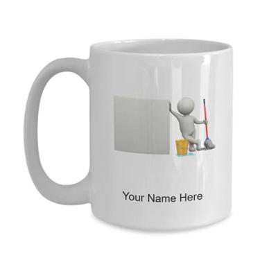 Imagem de Caneca de limpeza personalizada, copo de café mais limpo, ideia de presente limpador, copo de limpeza personalizado, caneca de café de 425 g
