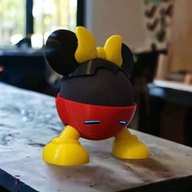 Imagem de Suporte para Alexa Echo Dot 4 ou Echo Dot 5 Tema Mickey Ou Minnie Disney - Presente, decoração criativa, música, som, stand de mesa Amazon