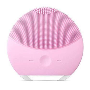 Imagem de Esponja Elétrica Massagem Limpeza Rosto Recarregável - Rosa