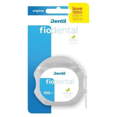 Imagem de Dentil - Fio Dental Original Encerado Sabor Menta 100m Lv2pg1 c/Estojo e Cortador