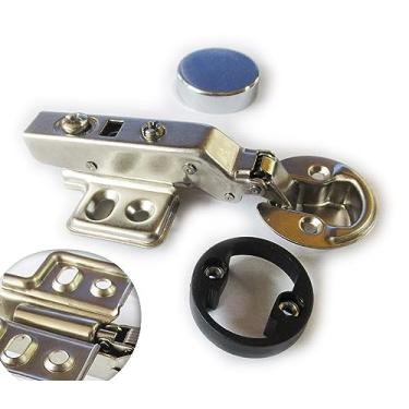 Imagem de Diâmetro 1"/26 mm Orifício Euro, Dobradiça Hidráulica Macia Fechar para Porta de Vidro de Armário (Sobreposição total)