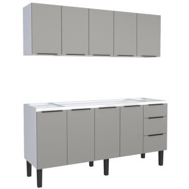 Imagem de Conjunto Cozinha Jupter Gabinete- Aereo  Aço 1.80 Mt Cozimax