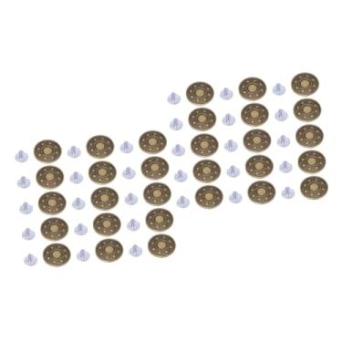 Imagem de STOBOK 100 Conjuntos Extensor De Calças Alças De Levantamento Botões De Base Metálica Botões Jeans Botões Metálicos Cós Botões Para Roupas Botões De Metal Para Jeans Jaqueta Latão Botão