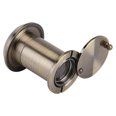 Imagem de Visor de Porta Grande Angular de, Visor de Vidro óptico de Segurança Doméstica, ângulo de 220 Graus para Portas de 35-60 Mm (Chapeamento de bronze)