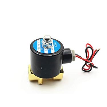 Imagem de LUOXINMAO Válvula Solenóide Elétrica de Latão 12VDC VITON Válvula Solenoide Elétrica Normalmente Fechada Água, Ar, Diesel