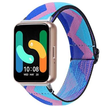 Imagem de Pulseiras elásticas para Samsung Galaxy Fit3, pulseira de substituição de nylon elástico macio ajustável para Samsung Galaxy Fit3 (SM-R390) 2024 Activity Tracker (A)