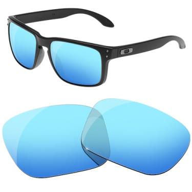 Imagem de HiCycle2 Lentes de reposição polarizadas para óculos de sol Oakley Holbrook XL - Várias opções, com pano de lente (azul gelo)