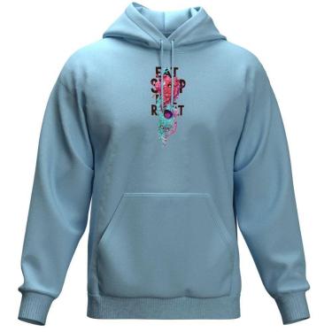 Imagem de Moletom Fechado Estampado Bolso Canguru Com Capuz Blusa De Frio Colorida-Masculino