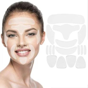 Imagem de Mascara reutilizável silicone anti-rugas rosto adesivo 16pçs