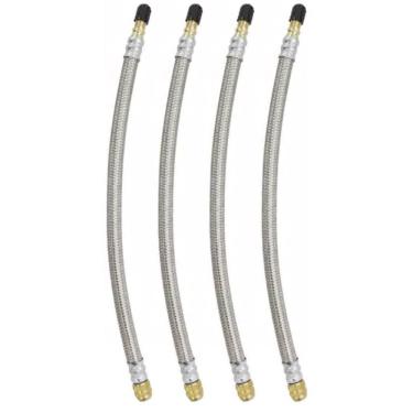 Imagem de 4 Prolongador Extensão Flexível Malha de Aço 270mm Bico De Roda