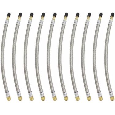 Imagem de 10 Prolongador Extensão Flexível Malha de Aço 210mm Bico De Roda