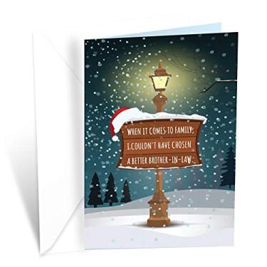 Imagem de Prime Greetings Cartão de Natal cunhado, feito nos EUA, ecológico, cartolina grossa com envelope premium 12,7 cm x 19,7 cm, embalado em caixa de proteção